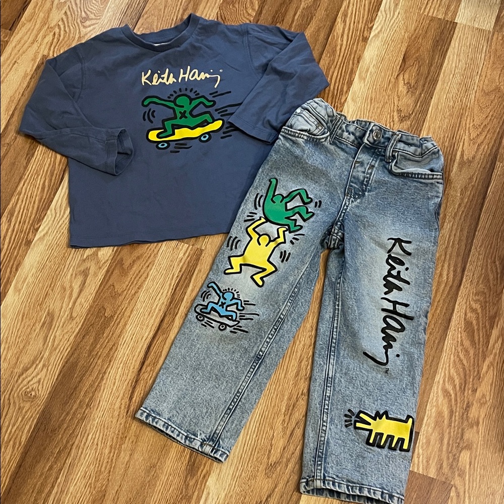 H&M Zara Keith Haring Matching Set